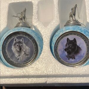 The Bradford Exchange Blue Wolf Ornaments